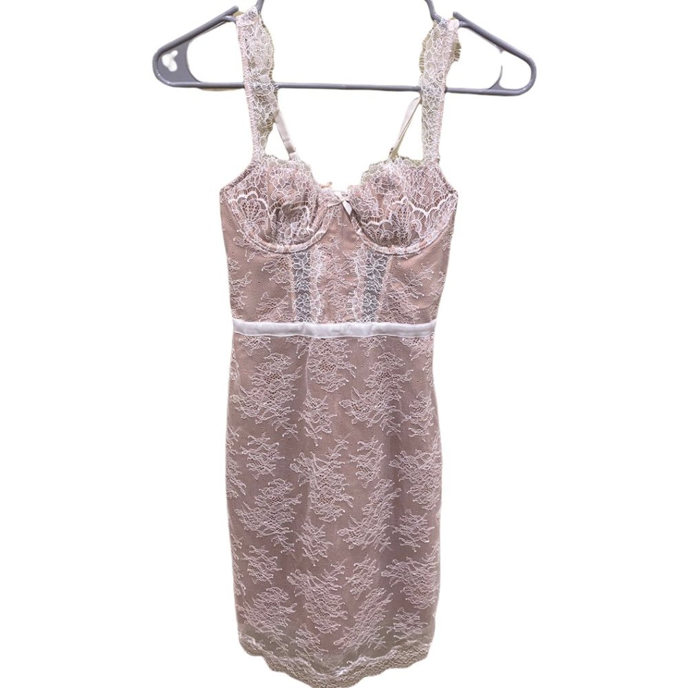 New VS Wicked Balconette Lace Slip Corset Dress - Picture 6 of 7